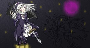 Rating: Safe Score: 0 Tags: 1girl black_hair black_wings dress flower hairband holding holding_weapon image long_hair solo suigintou weapon User: admin