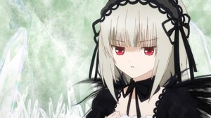Rating: Safe Score: 0 Tags: 1girl bangs black_ribbon black_wings detached_collar dress eyebrows_visible_through_hair flower hairband image long_hair long_sleeves looking_at_viewer red_eyes ribbon silver_hair solo suigintou water wings User: admin