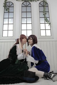 Rating: Safe Score: 0 Tags: 2girls boots brown_hair indoors long_sleeves multiple_cosplay multiple_girls pink_hair sitting striped tagme window yuri User: admin