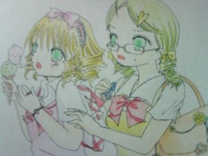 Rating: Safe Score: 0 Tags: alice_margatroid blonde_hair bow bowtie glasses green_eyes hairband hinaichigo image kanaria multiple_girls pair short_hair short_sleeves solo upper_body User: admin