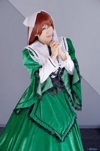 Rating: Safe Score: 0 Tags: 1girl brown_hair dress green_dress grey_background hat lips long_hair long_sleeves looking_at_viewer solo suiseiseki User: admin