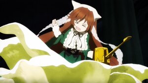 Rating: Safe Score: 0 Tags: 1girl >_< brown_hair closed_eyes dress green_dress image long_hair long_sleeves open_mouth solo suiseiseki User: admin