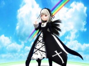 Rating: Safe Score: 0 Tags: 1girl black_dress black_ribbon black_wings blue_sky cloud cross-laced_clothes day dress flower frills hairband image juliet_sleeves lolita_fashion lolita_hairband long_hair long_sleeves looking_at_viewer puffy_sleeves red_eyes ribbon rose silver_hair sky solo standing suigintou wings User: admin