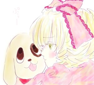 Rating: Safe Score: 0 Tags: 1girl blonde_hair blush bow dog hinaichigo image profile scarf smile solo tongue tongue_out yellow_eyes User: admin