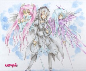 Rating: Safe Score: 0 Tags: 3girls cross dress frills hairband image lolita_hairband long_hair long_sleeves looking_at_viewer multiple multiple_girls pink_hair purple_eyes standing suigintou tagme very_long_hair wings yellow_eyes User: admin