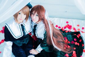 Rating: Safe Score: 0 Tags: 2girls blonde_hair blue_eyes curtains dress flower lips long_hair multiple_cosplay multiple_girls petals siblings sisters souseiseki suiseiseki tagme twins User: admin