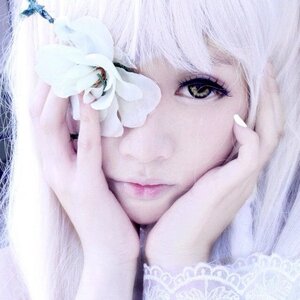 Rating: Safe Score: 0 Tags: 1girl bug butterfly close-up eyelashes flower insect kirakishou lips looking_at_viewer solo water white_hair yellow_eyes User: admin