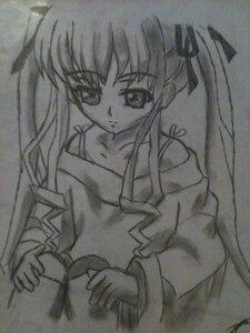 Rating: Safe Score: 0 Tags: 1girl collarbone fate_testarossa greyscale hair_ribbon image long_hair long_sleeves monochrome ribbon shinku solo twintails User: admin