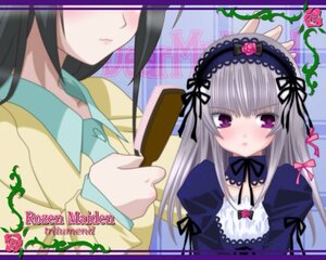 Rating: Safe Score: 0 Tags: 2girls artist_request bangs black_hair blue_dress blush brush collarbone detached_collar doll dress eyebrows eyebrows_visible_through_hair flower hairband head_out_of_frame height_difference image kakizaki_megu lolita_hairband long_hair long_sleeves looking_away multiple_girls pink_eyes pink_flower pink_rose purple_rose red_flower red_rose rose rozen_maiden silver_hair smile solo suigintou upper_body wings User: admin