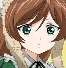 Rating: Safe Score: 0 Tags: 1girl bangs braid brown_hair frills green_eyes image looking_at_viewer maid ribbon simple_background solo suiseiseki twin_braids User: admin