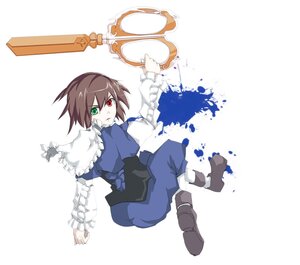 Rating: Safe Score: 0 Tags: 1girl bad_id bad_pixiv_id boots brown_hair flimflam frills full_body green_eyes heterochromia highres holding image long_sleeves looking_at_viewer painttool_sai_(medium) pants pantyhose red_eyes rozen_maiden scissors short_hair solo souseiseki User: admin