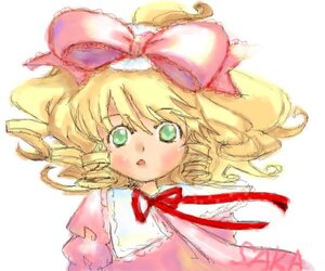 Rating: Safe Score: 0 Tags: 1girl :o blonde_hair blush bow dress drill_hair frills green_eyes hina_ichigo hinaichigo image long_sleeves looking_at_viewer open_mouth pink_bow ribbon simple_background solo upper_body white_background User: admin