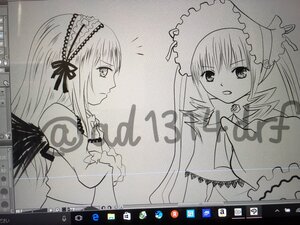 Rating: Safe Score: 0 Tags: 2girls dress frills greyscale hairband image lolita_hairband long_hair long_sleeves looking_at_another monochrome multiple_girls open_mouth pair profile shinku smile suigintou umbrella wings User: admin
