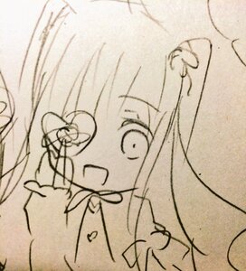 Rating: Safe Score: 0 Tags: 1girl image kirakishou long_hair monochrome open_mouth solo traditional_media User: admin