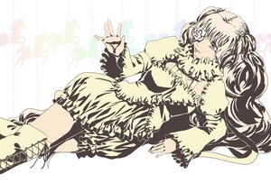 Rating: Safe Score: 0 Tags: 1girl bloomers boots cross-laced_footwear detached_sleeves dress drill_hair frills image kirakishou knee_boots lace-up_boots long_hair long_sleeves solo striped striped_background twintails underwear very_long_hair User: admin