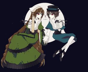 Rating: Safe Score: 0 Tags: 2girls brown_hair dress frills green_dress hat head_scarf heterochromia image long_hair long_sleeves looking_at_viewer multiple_girls pair red_eyes short_hair siblings sisters souseiseki suiseiseki twins very_long_hair User: admin