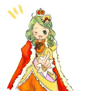 Rating: Safe Score: 0 Tags: 1girl ;d ahoge bow crown dress drill_hair green_eyes green_hair hat image kanaria long_sleeves one_eye_closed open_mouth smile solo twin_drills white_background User: admin