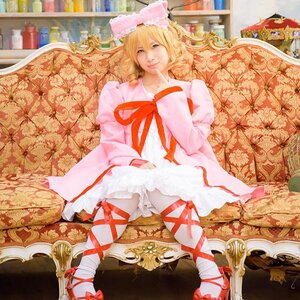 Rating: Safe Score: 0 Tags: 1girl blonde_hair book bookshelf bow cross-laced_footwear dress flower hinaichigo ribbon shoes short_hair sitting solo User: admin