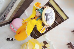 Rating: Safe Score: 0 Tags: 1girl aqua_hair frills high_heels kanaria lipstick makeup photo shoes smile solo User: admin