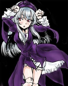 Rating: Safe Score: 0 Tags: 1girl blush doll_joints dress frills image joints long_hair long_sleeves looking_at_viewer purple_dress red_eyes silver_hair solo suigintou User: admin