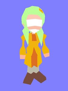 Rating: Safe Score: 0 Tags: 1girl blue_background image kanaria no_lineart simple_background solo standing User: admin