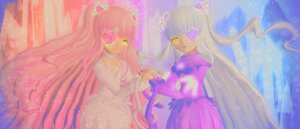 Rating: Safe Score: 0 Tags: 2girls barasuishou blonde_hair dress eyepatch flower holding_hands image kirakishou long_hair long_sleeves looking_at_viewer multiple_girls pair pink_dress pink_hair very_long_hair yellow_eyes User: admin