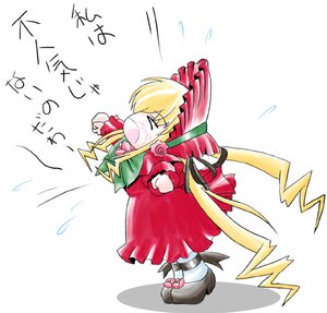 Rating: Safe Score: 0 Tags: 1girl >_< blonde_hair bonnet bow chibi closed_eyes dress flower full_body image long_hair long_sleeves red_dress rose shinku simple_background solo white_background User: admin
