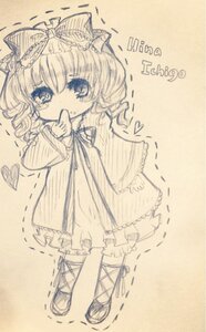 Rating: Safe Score: 0 Tags: 1girl animal_ears artist_name bloomers blush bow dress hair_bow heart hinaichigo image monochrome ribbon short_hair solo standing tears traditional_media trembling underwear User: admin