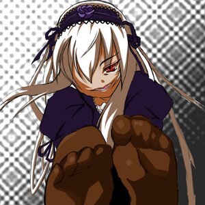 Rating: Safe Score: 0 Tags: 1girl argyle argyle_background chain-link_fence checkered checkered_background checkered_floor dress fence foreshortening frilled_sleeves frills hairband honeycomb_background image lolita_hairband long_hair long_sleeves looking_at_viewer perspective pov red_eyes solo suigintou tile_floor tiles tongue tongue_out wings User: admin