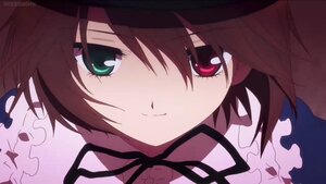 Rating: Safe Score: 0 Tags: 1girl black_ribbon brown_hair close-up closed_mouth face frills green_eyes hat image looking_at_viewer ribbon short_hair smile solo souseiseki User: admin