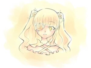 Rating: Safe Score: 0 Tags: 1girl auto_tagged bangs blonde_hair blush dress eyepatch flower frills hair_flower hair_ornament image kirakishou long_hair rose simple_background solo yellow_eyes User: admin