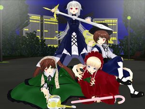 Rating: Safe Score: 0 Tags: 4girls blonde_hair blue_eyes brown_hair dress drill_hair green_dress green_eyes hat head_scarf heterochromia image long_hair long_sleeves multiple multiple_girls red_dress red_eyes shinku souseiseki suigintou suiseiseki tagme twintails very_long_hair wings User: admin