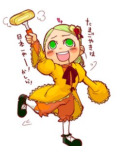 Rating: Safe Score: 0 Tags: 1girl bloomers blush dress flower food full_body green_eyes green_hair image kanaria long_sleeves open_mouth solo underwear User: admin