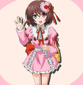 Rating: Safe Score: 0 Tags: 1girl :d bag bow braid brown_hair commentary_request costume_switch dress frills green_eyes hair_ornament handbag heterochromia image lolita_fashion long_sleeves open_mouth red_eyes ribbon rozen_maiden short_hair smile solo souseiseki suiseiseki takumi_(rozen_garten) waving User: admin