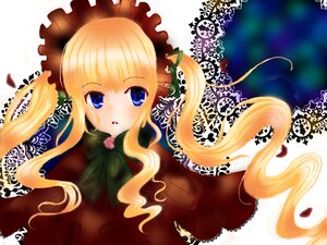 Rating: Safe Score: 0 Tags: 1girl auto_tagged blonde_hair blue_eyes blush bonnet bow bowtie dress flower green_bow green_neckwear image long_hair long_sleeves looking_at_viewer rose shinku sidelocks solo twintails User: admin