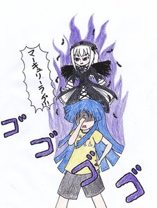 Rating: Safe Score: 0 Tags: 2girls black_wings blue_hair dress flower hairband image long_hair long_sleeves multiple_girls open_mouth rose solo suigintou wings User: admin
