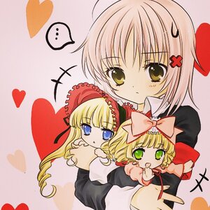 Rating: Safe Score: 0 Tags: ... 3girls blonde_hair blue_eyes blush bow hair_bow hat heart hina_ichigo hinaichigo image long_hair long_sleeves looking_at_viewer multiple_girls open_mouth pair pink_bow shinku short_hair smile spoken_ellipsis spoken_heart User: admin