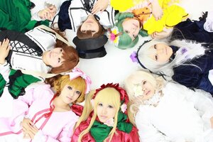 Rating: Safe Score: 0 Tags: 6+girls blonde_hair blue_eyes bow brown_hair dress everyone frills green_hair hair_ornament hat hina_ichigo kanaria long_hair multiple_cosplay multiple_girls pink_bow realistic shinku short_hair sisters souseiseki suigintou suiseiseki tagme top_hat User: admin