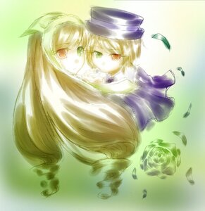 Rating: Safe Score: 0 Tags: 2girls auto_tagged blonde_hair dress drill_hair flower hat heterochromia image long_hair multiple_girls pair rose short_hair siblings sisters souseiseki suiseiseki twins very_long_hair yellow_eyes User: admin