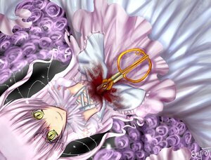 Rating: Safe Score: 0 Tags: 1girl blood dress flower hair_ribbon image kaname_madoka kirakishou long_hair pink_hair purple_flower purple_rose ribbon rose smile solo two_side_up ultimate_madoka very_long_hair yellow_eyes User: admin