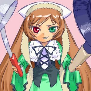 Rating: Safe Score: 0 Tags: 1girl animal_ears brown_hair dress frills green_dress green_eyes heterochromia image long_hair long_sleeves looking_at_viewer red_eyes simple_background smile solo suiseiseki upper_body very_long_hair User: admin