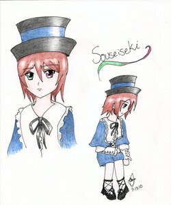 Rating: Safe Score: 0 Tags: 1girl blue_dress character_name dress frills green_eyes hat heterochromia image long_sleeves looking_at_viewer red_eyes ribbon short_hair siblings sisters solo souseiseki standing top_hat twins User: admin