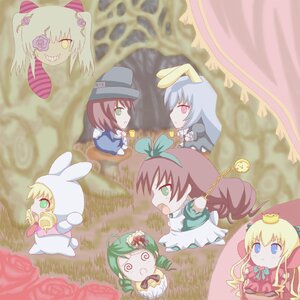 Rating: Safe Score: 0 Tags: 6+girls blonde_hair blue_eyes brown_hair crown dress flower green_eyes hat hina_ichigo image kanaria long_hair multiple multiple_girls pink_flower pink_hair pink_rose purple_rose red_hair rose shinku short_hair souseiseki suigintou suiseiseki tagme twintails User: admin