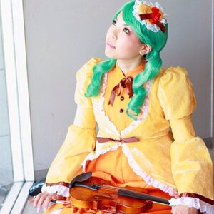 Rating: Safe Score: 0 Tags: 1girl aqua_hair green_hair kanaria long_sleeves photo realistic solo strawberry yellow_dress User: admin