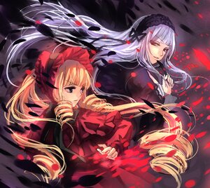 Rating: Safe Score: 0 Tags: 2girls blonde_hair bonnet dress drill_hair flower hairband image juliet_sleeves lolita_fashion long_hair long_sleeves looking_back multiple_girls pair petals red_eyes rose rose_petals shinku silver_hair suigintou twin_drills twintails User: admin