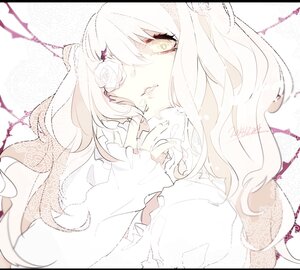 Rating: Safe Score: 0 Tags: 1girl auto_tagged black_border circle_cut flower image kirakishou letterboxed long_hair pillarboxed rose solo wavy_hair white_flower white_hair white_rose yellow_eyes User: admin
