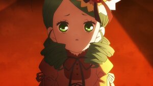 Rating: Safe Score: 0 Tags: 1girl :o dress drill_hair flower green_eyes green_hair image kanaria long_sleeves looking_at_viewer red_background ribbon solo twin_drills upper_body User: admin