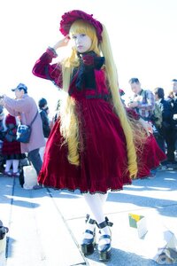 Rating: Safe Score: 0 Tags: blonde_hair blue_eyes blue_hair blurry bow dress long_hair multiple_girls photo shinku solo User: admin