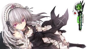 Rating: Safe Score: 0 Tags: 1girl black_footwear boots detached_collar dress flower frills hairband image lolita_fashion lolita_hairband long_hair long_sleeves looking_at_viewer pink_eyes ribbon rose silver_hair smile solo suigintou User: admin