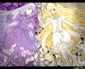 Rating: Safe Score: 0 Tags: 2girls barasuishou blonde_hair dress eyepatch flower frills holding_hands image kirakishou letterboxed long_hair multiple_girls pair rose thigh_boots thighhighs very_long_hair white_hair yellow_eyes User: admin